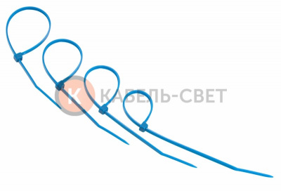 Хомут-стяжка нейлоновая 150x2,5мм, синяя (25 шт/уп) REXANT