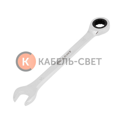 Ключ комбинированный трещоточный 16мм, CrV, зеркальный хром REXANT