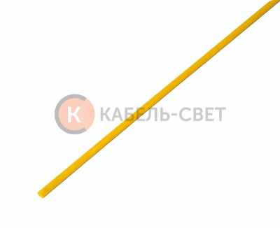 Трубка термоусаживаемая ТУТ нг 3,0/1,5мм, желтая, упаковка 50 шт. по 1м REXANT