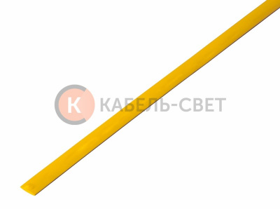 Трубка термоусаживаемая ТУТ нг 4,0/2,0мм, желтая, упаковка 50 шт. по 1м REXANT