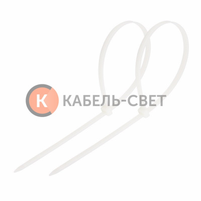 Хомут-стяжка кабельная нейлоновая 250x7,6мм, белая (100 шт/уп) REXANT