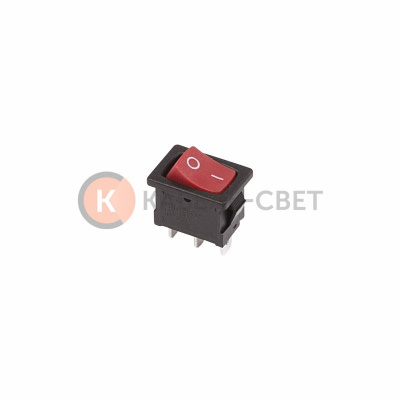 Переключатель клавишный 250V 6А (3с) ON-ON красный Mini (RWB-202, SC-768) REXANT