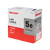 Кабель витая пара U/UTP, CAT 5e, ZH нг(А)-HF, 4PR, 24AWG, INDOOR, SOLID, серый, 305м REXANT