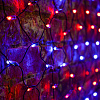 Гирлянда светодиодная Сеть 2,5х2,5м 432 LED КРАСНЫЙ/СИНИЙ черный ПВХ IP65 свечение с динамикой 230В