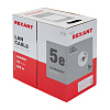 Кабель витая пара U/UTP, CAT 5e, PVC, 2PR, 24AWG, INDOOR, SOLID, серый, 305м REXANT