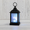 Декоративный фонарь 11х11х22,5 см, черный корпус, цвет свечения RGB с эффектом мерцания NEON-NIGHT