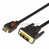 Шнур HDMI - DVI-D, 1,5м, Gold, с фильтрами REXANT