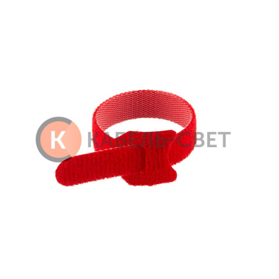 Хомут–липучка многоразовый 150х12мм, красный (12 шт/уп) REXANT