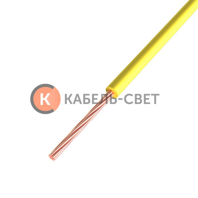 Провод ПГВА REXANT 1х0.50 мм², Cu, желтый, бухта 500 м