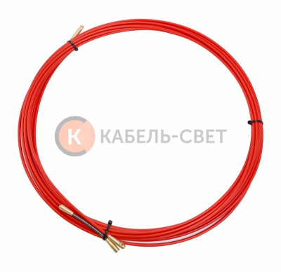 Протяжка кабельная (мини УЗК в бухте), стеклопруток, d=3,5мм, 10м, красная REXANT