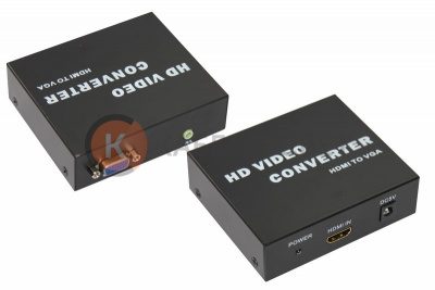Конвертер HDMI на VGA + шнур стерео 3,5мм, металл REXANT