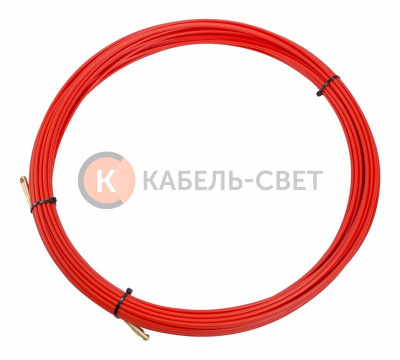 Протяжка кабельная (мини УЗК в бухте), стеклопруток, d=3,5мм, 20м, красная REXANT