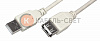 Кабель USB (шт. USB A - гн. USB A) 3 метра, серый REXANT