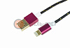 USB-Lightning кабель для iPhone/nylon/black-blue-yellow/1m/REXANT